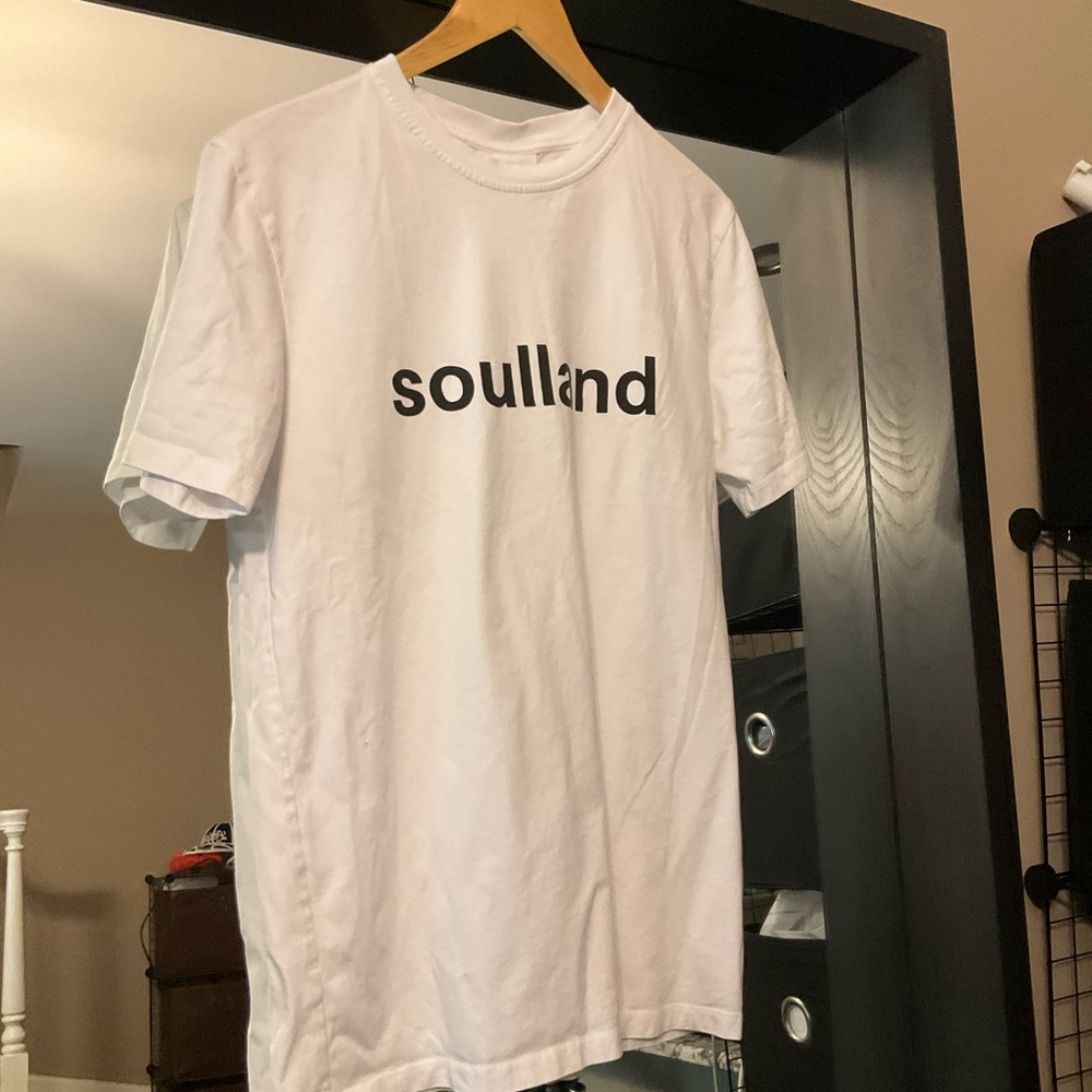 (Bonus ITEM) Soulland White Small Tee with Logo Men